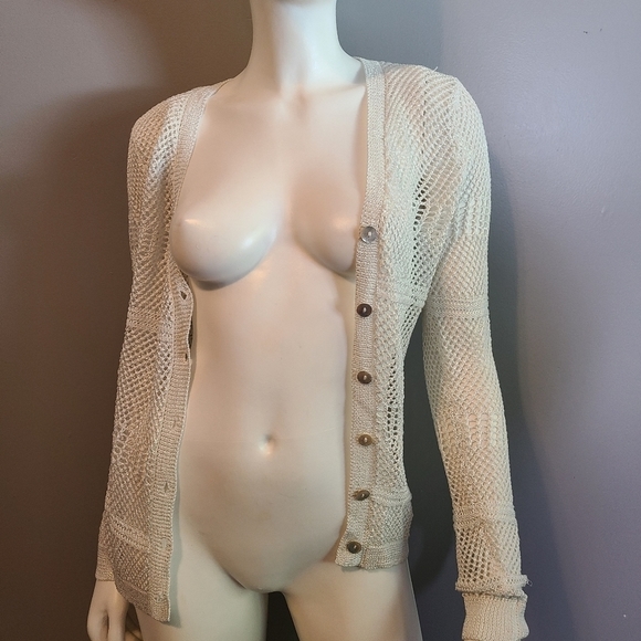 Studio Y White Cardigan size Small with tags - Picture 10 of 12